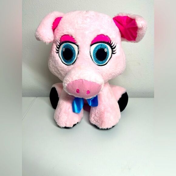 Peek A Boo Toys Big Eye Pink Piggy Plush 15” - Picture 1 of 6